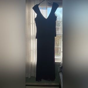 nordstrom long tulle eggplant dress